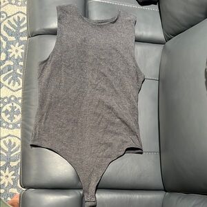 Nuuds Gray Bodysuit Top with Classic Tank Style